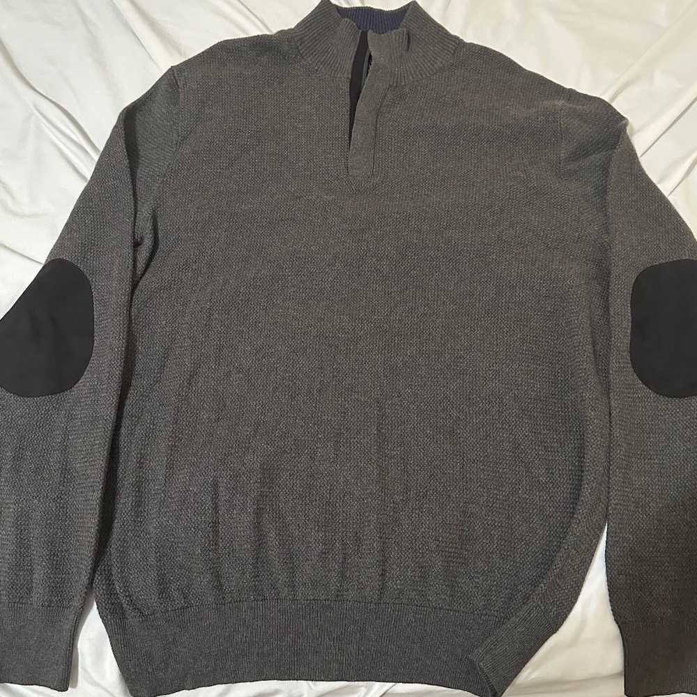 Executive Dark Gray Jos A Bank Quarter Zip